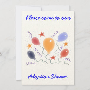 Ballonnen Adoptie Douche uitnodiging