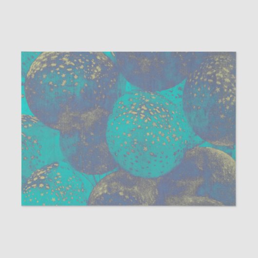  ballonnen Antiek Blue Gold Turquoise Blauwgroen Tissuepapier (Voorkant)