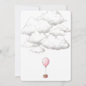 Ballonnen Baby Shower Kaart (Achterkant)