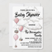 Ballonnen Baby Shower Kaart (Voorkant)