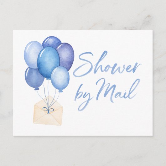 Ballonnen Baby shower per post lange afstand Briefkaart (Voorkant)