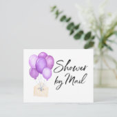 Ballonnen Baby shower per post lange afstand Briefkaart (Staand voorkant)