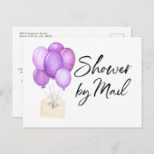 Ballonnen Baby shower per post lange afstand Briefkaart (Voorkant / Achterkant)