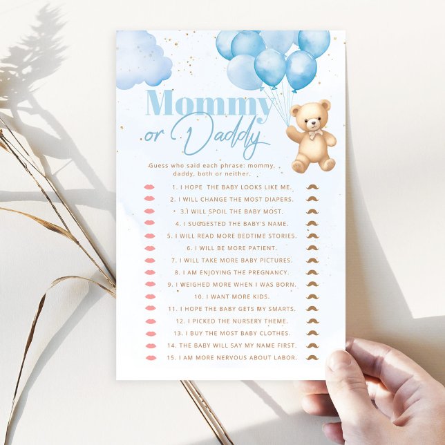 Ballonnen Beer raden wie zei het mama of papa (Creator heeft geüpload)