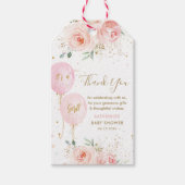 Ballonnen Bloemen Meisje Baby shower Dank u Favor Cadeaulabel (Voorkant)
