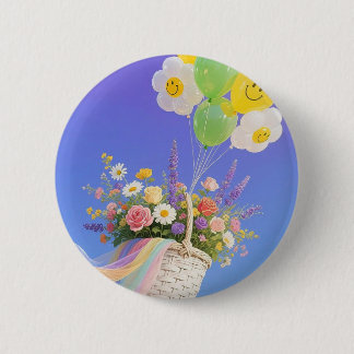 Ballonnen & Bloemenmand Button – Schattigee Gift B