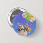 Ballonnen & Bloemenmand Button – Schattigee Gift B (Voorkant /achterkant)
