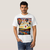Ballonnen boven het landschap 2 t-shirt (Voorkant volledig)