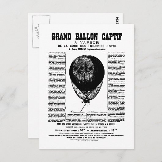 ballonnen briefkaart (Voorkant / Achterkant)