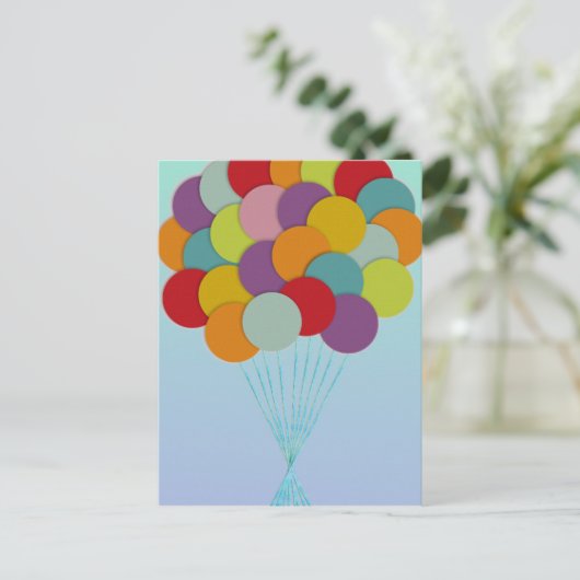 Ballonnen Briefkaart (Staand voorkant)