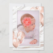 Ballonnen Brieven Marmeren Roos Goud 2e Verjaardag Kaart (Achterkant)