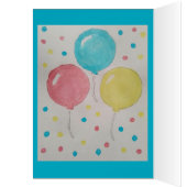 Ballonnen & Confetti Blank Kaarten (Binnen (Links))