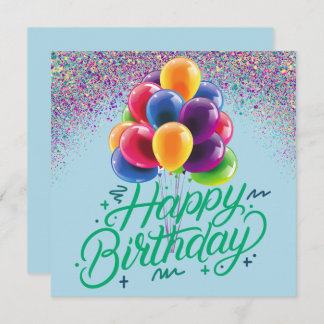 Ballonnen & Confetti Kaart