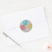 Ballonnen & Confetti Ronde Stickers (Envelop)