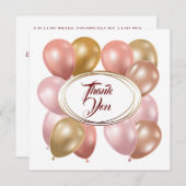 Ballonnen. Dank je wel. Personaliseren. Bedankkaart (Voorkant / Achterkant)