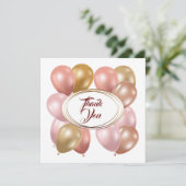 Ballonnen. Dank je wel. Personaliseren. Bedankkaart (Staand voorkant)