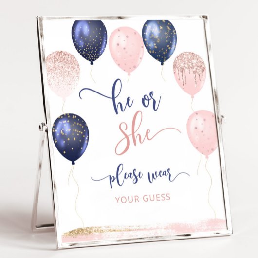 ballonnen die hij of zij draag je gok poster