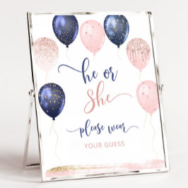 ballonnen die hij of zij draag je gok poster