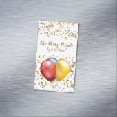 Ballonnen en Confetti evenementenplanner Magnetisch Visitekaartje (Voorbeeld)