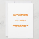 Ballonnen en Confetti Verjaardag Kaart (Achterkant)