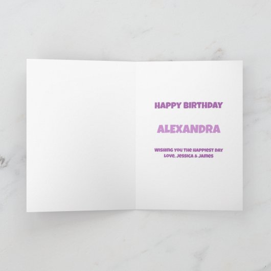 Ballonnen en Confetti verjaardag Kaart (Binnen)