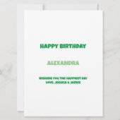 Ballonnen en Confetti Verjaardag Kaart (Achterkant)