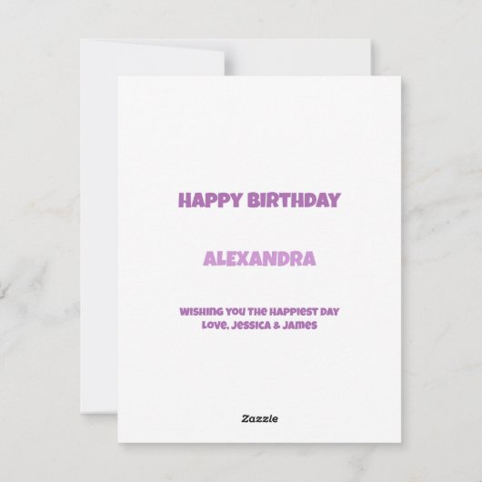 Ballonnen en Confetti Verjaardag Kaart (Achterkant)