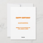 Ballonnen en Confetti Verjaardag Kaart (Achterkant)