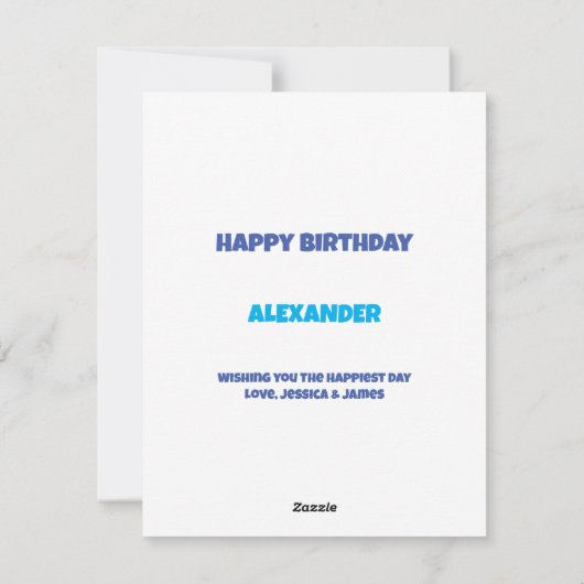 Ballonnen en Confetti Verjaardagskaart Feestdagenkaart (Achterkant)