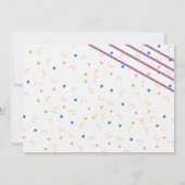 Ballonnen en Confetti verjaardagsuitnodiging Kaart (Achterkant)