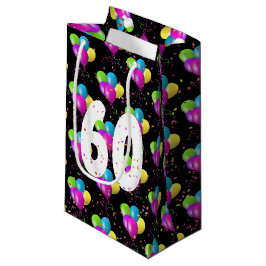 Ballonnen en confetti zakje voor 60ste verjaardag
