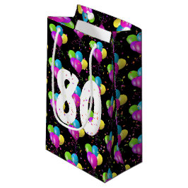 Ballonnen en confetti zakje voor 80ste verjaardag