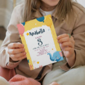 Ballonnen en Elephant Yellow Kids Verjaardagsfeest Kaart