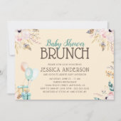 Ballonnen en geschenken | Baby shower Brunch Kaart (Voorkant)