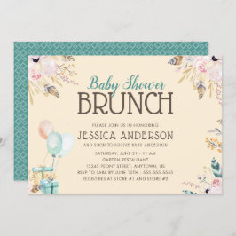 Ballonnen en geschenken | Baby shower Brunch Kaart