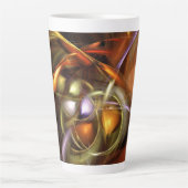 Ballonnen en Lint Abstract Latte Mok (Voorkant)