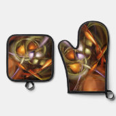 Ballonnen en Lint Abstract Ovenwant & Pannenlap Set (Voorkant)