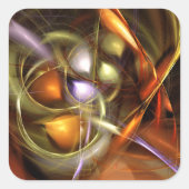 Ballonnen en Lint Abstract Vierkante Sticker (Voorkant)