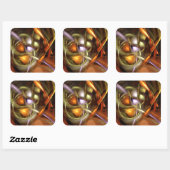 Ballonnen en Lint Abstract Vierkante Sticker (Vel)