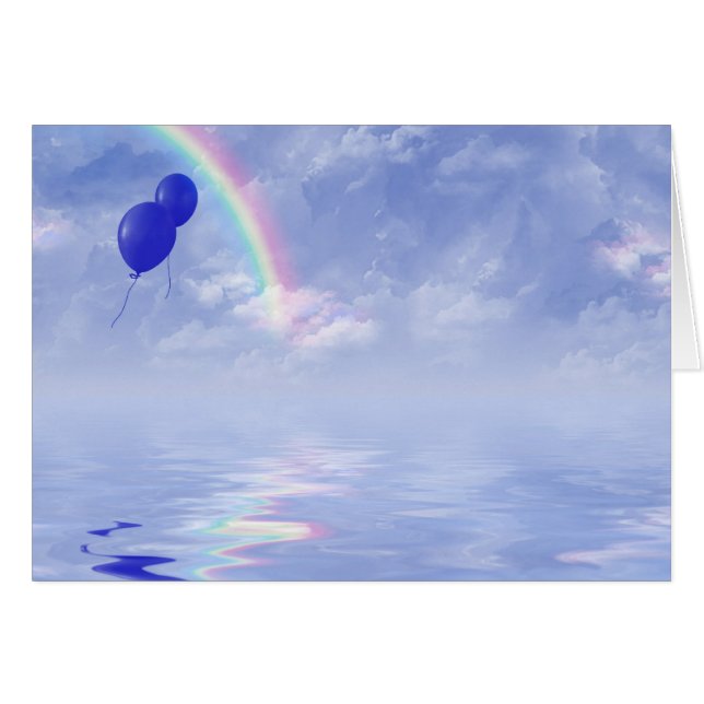 Ballonnen en regenboog (Voorkant Horizontaal)