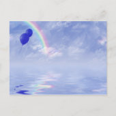 Ballonnen en regenboog briefkaart (Voorkant)