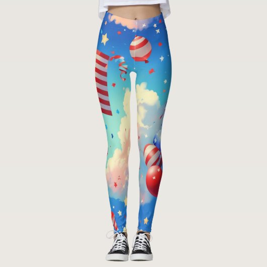 Ballonnen en Sterren Leggings (Voorkant)
