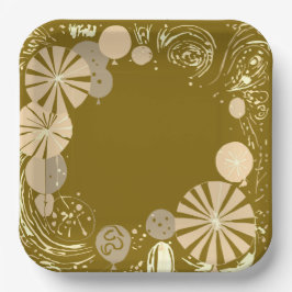 Ballonnen en sterren papieren bordje