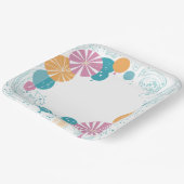 ballonnen en sterren papieren bordje (Gebogen)