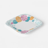 ballonnen en sterren papieren bordje (Gebogen)