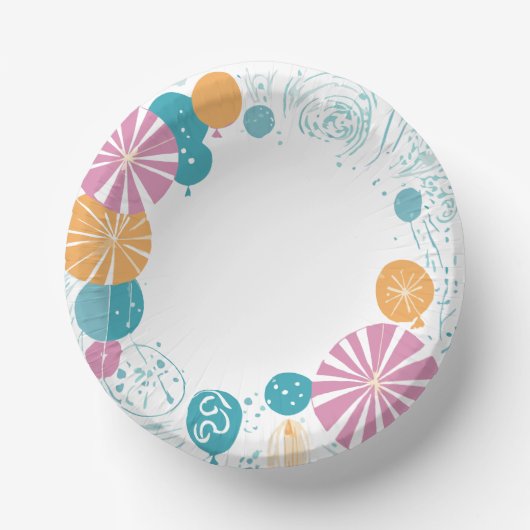 Ballonnen en sterren papieren kommen (Voorkant)