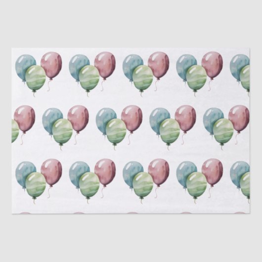 Ballonnen en sterren tissuepapier (Voorkant)