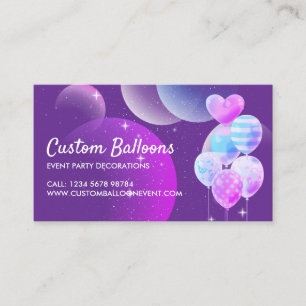 Ballonnen Evenement Feest Planner Decoratie Paars Visitekaartje