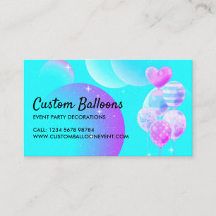 Ballonnen Evenement Feest Planner Decoratie Teal Visitekaartje