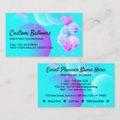Ballonnen Event Party Planner Decoratie Blauwgroen Visitekaartje (Voorkant / Achterkant)